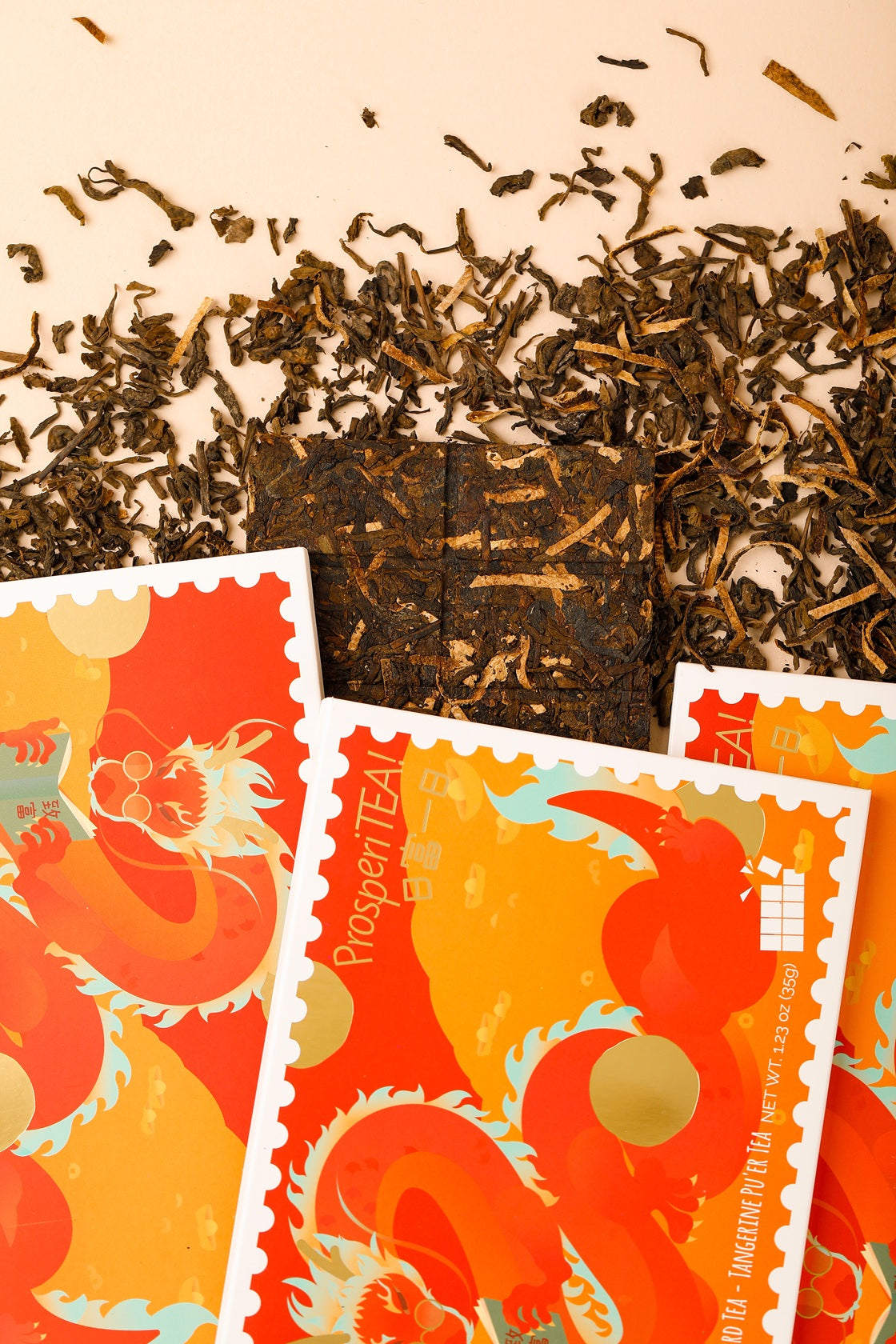 ProsperiTEA Postcard Tea - Tangerine Pu'er Tea